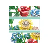 elementy liści i łodyg konstrukcji klockowej