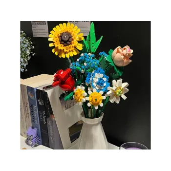 kompletny bukiet jako kolorowa ozdoba półki lub pokoju