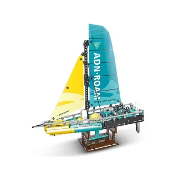 Klocki techniczne Jacht regatowy 675-elementów kolorowe klocki ZA5296