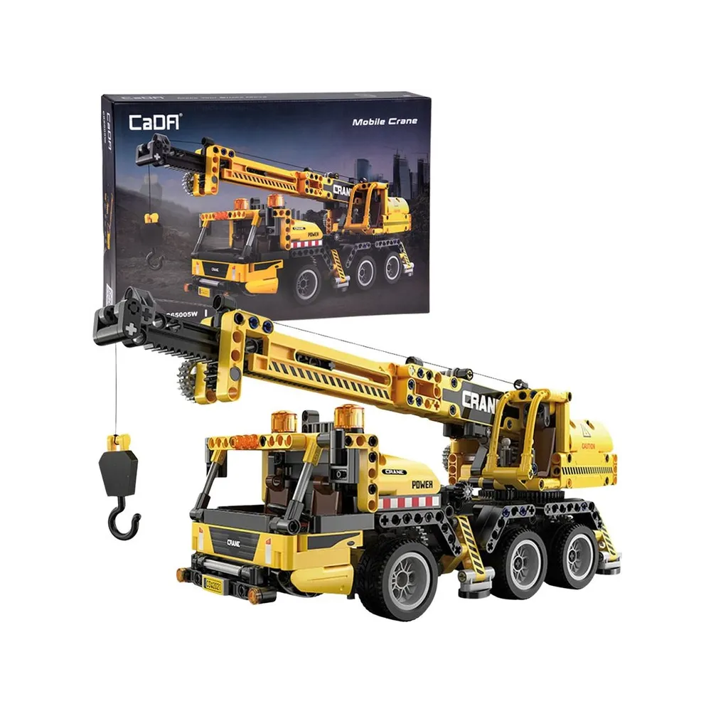 Zestaw klocków do samodzielnego składania dźwigu z 658 elementami