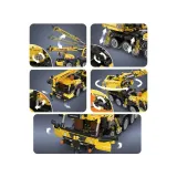 Detal konstrukcyjnego dźwigu z trwałego tworzywa, widok z boku