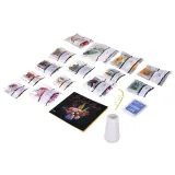 bukiet z klocków prezentowany w matowym, stonowanym wazonie