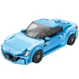 Zestaw klocków technicznych przedstawiający sylwetkę sportowego auta