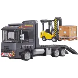 Realistyczny model tira z lawetą w skali 1:42 zbudowany z klocków