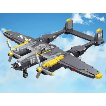 widok gotowego modelu samolotu bojowego z przodu