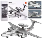 model samolotu e-3 sentry z klocków technicznych ustawiony na białym tle