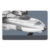 widok boczny gotowego modelu e-3 sentry wykonany z klocków