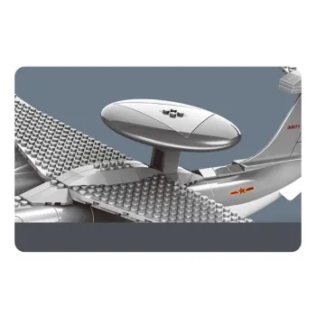 zestaw 217 elementów klocków do samodzielnego składania samolotu awacs