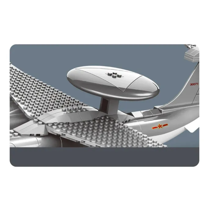 zestaw 217 elementów klocków do samodzielnego składania samolotu awacs