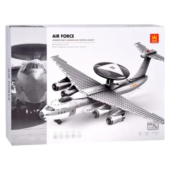 detale kadłuba i skrzydeł modelu samolotu z klocków do montażu