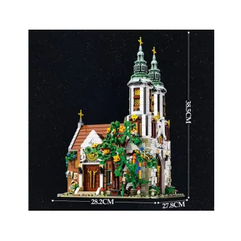 Roślinność i drzewa wokół ścian budowli z klocków