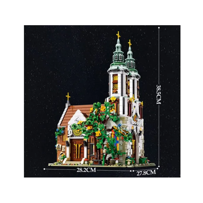 Roślinność i drzewa wokół ścian budowli z klocków