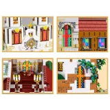 Model z wyeksponowanymi zielonymi daszkami wież