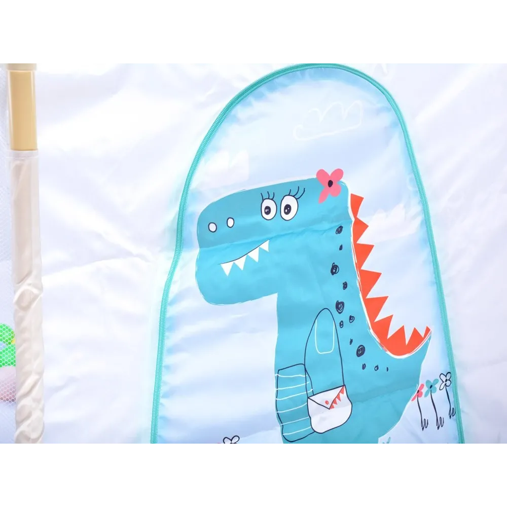 prezentacja rozłożonego kojca w pokoju dziecięcym