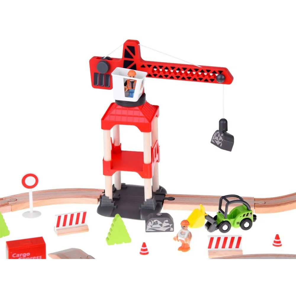 dźwig z funkcją przenoszenia ładunków przy torach