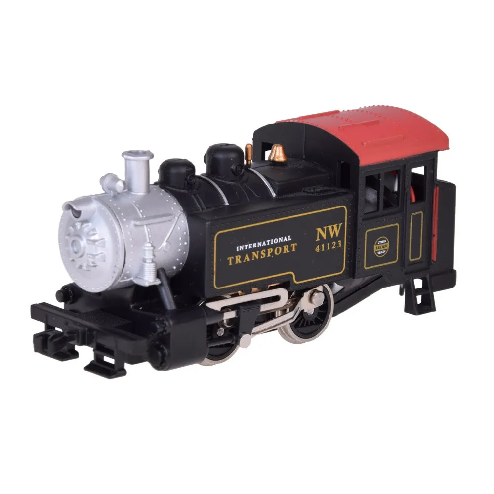 komplet sekcji torów z metalowymi szynami i plastikowymi podkładami