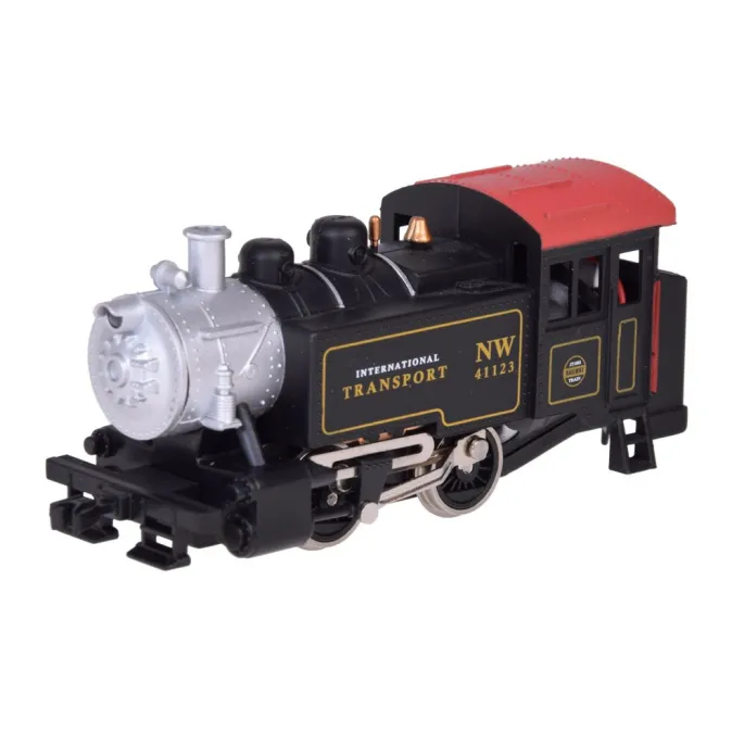 komplet sekcji torów z metalowymi szynami i plastikowymi podkładami