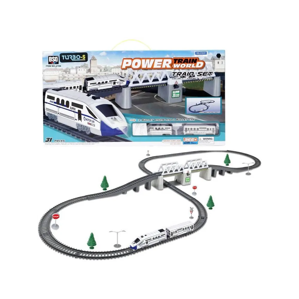 elektryczna kolejka pasażerska na trasie 366 cm