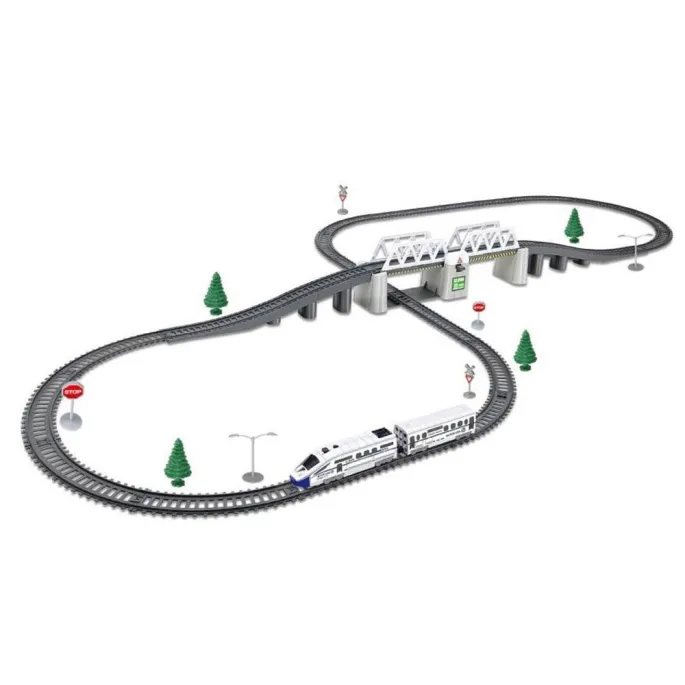 zbliżenie na lokomotywę z podświetleniem LED