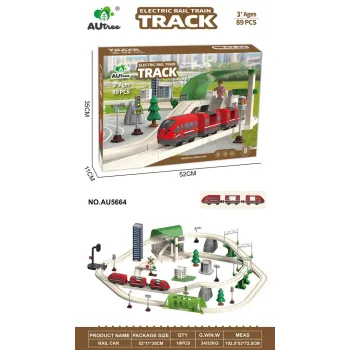 kolejka miejska z efektami świetlnymi i dźwiękowymi podczas zabawy