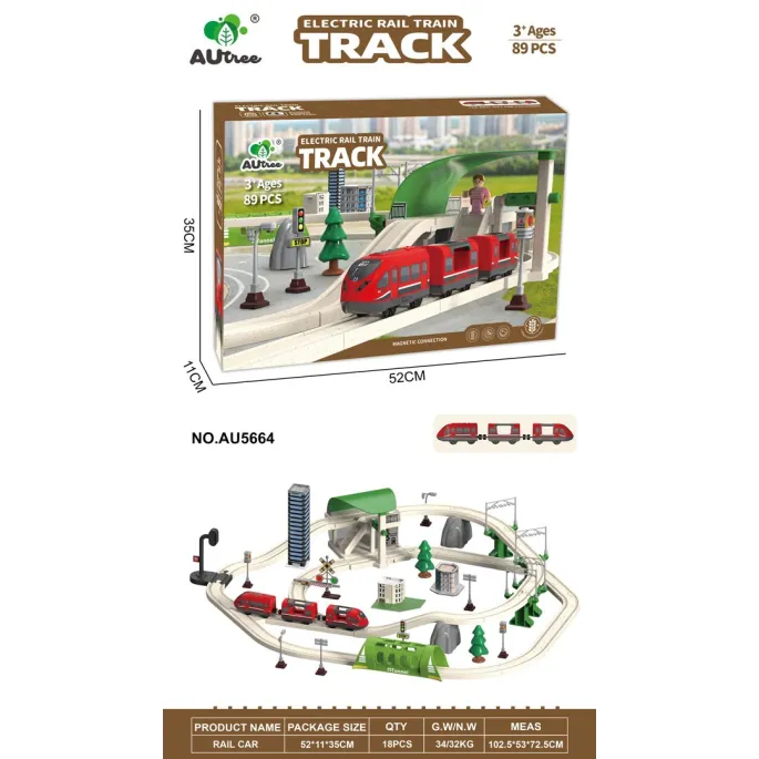 kolejka miejska z efektami świetlnymi i dźwiękowymi podczas zabawy