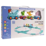 Kolejka Tor Wesoły Dinuś 33el. z kolorową lokomotywą i wagonikami