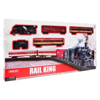 widok zestawu kolejowego z rozłożonymi pętlami i stacją