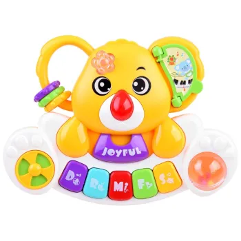 interaktywne pianinko z kolorowymi światełkami w kwiatku