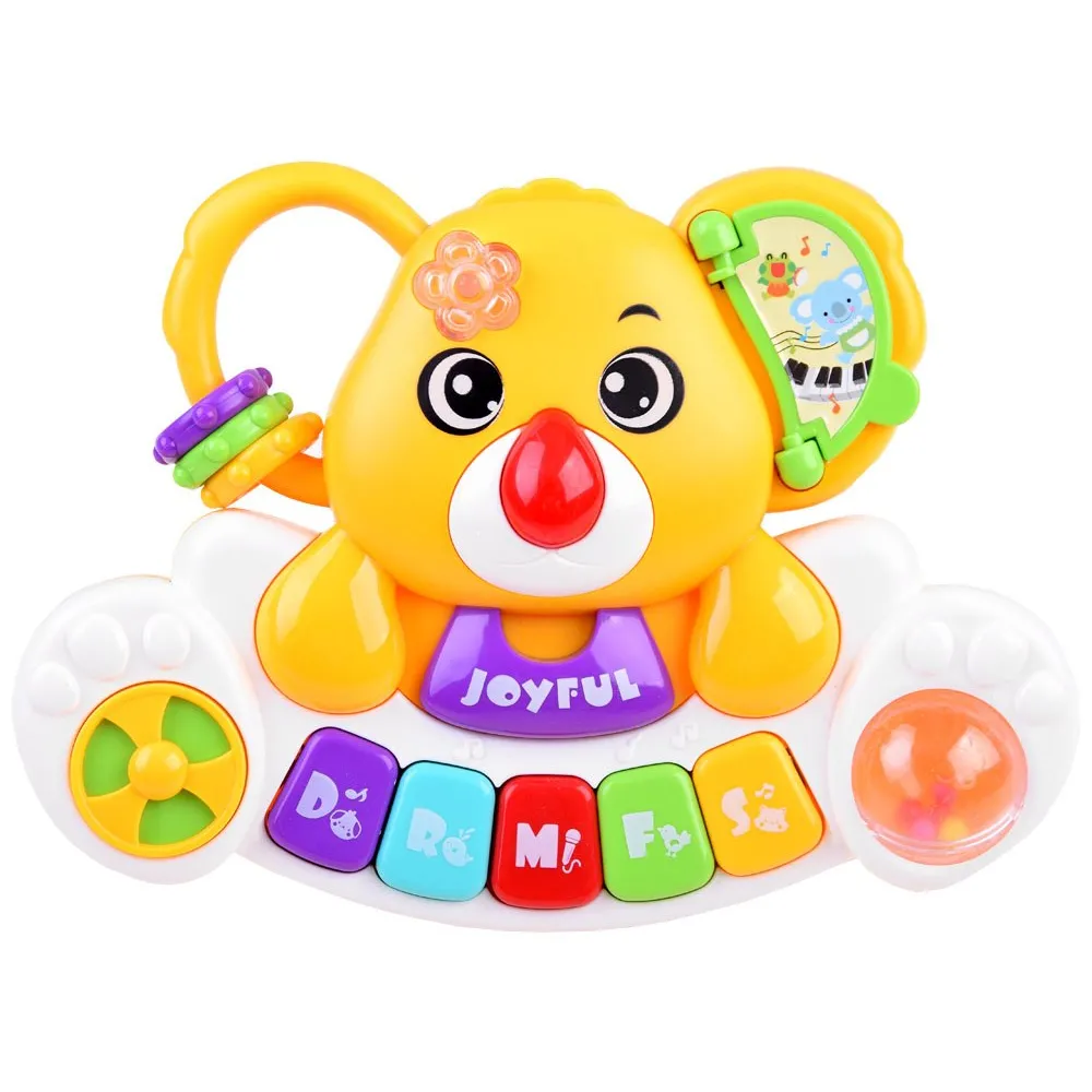 interaktywne pianinko z kolorowymi światełkami w kwiatku