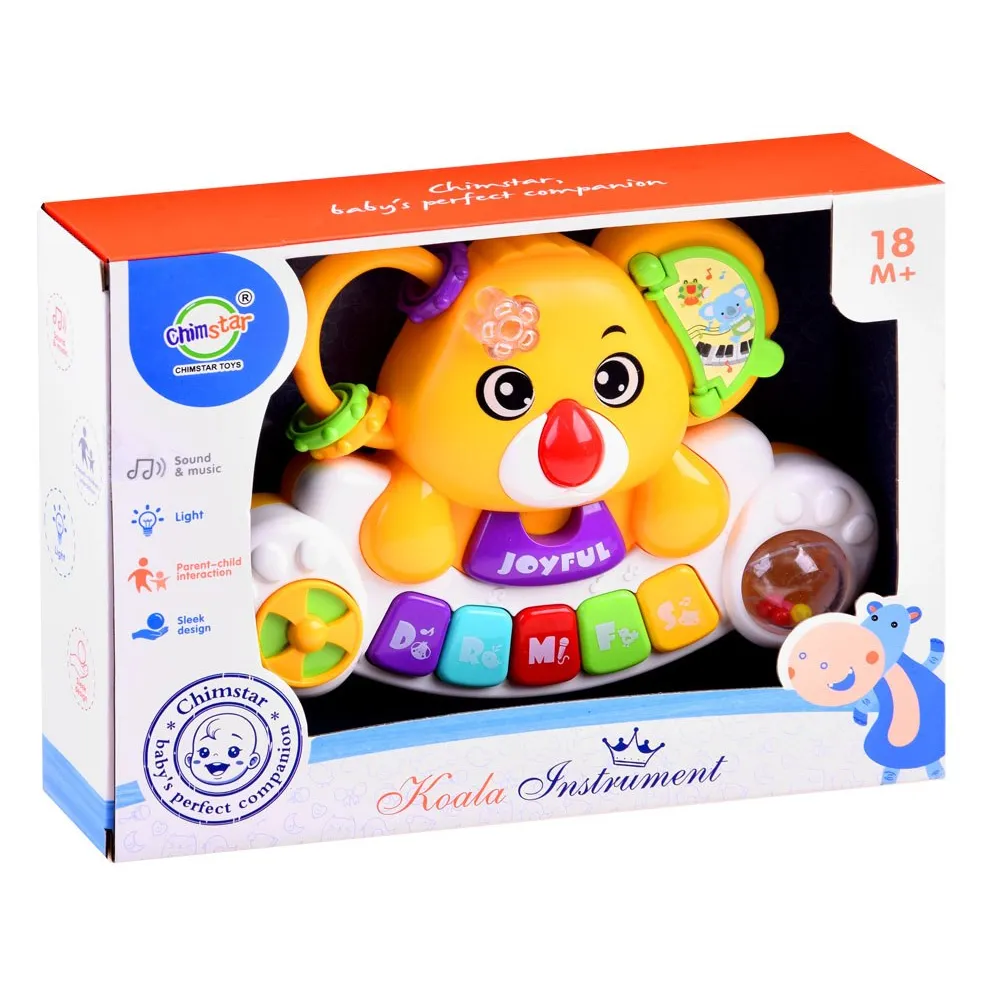 dziecięce pianinko organki na spacer lub w podróży, widok z boku