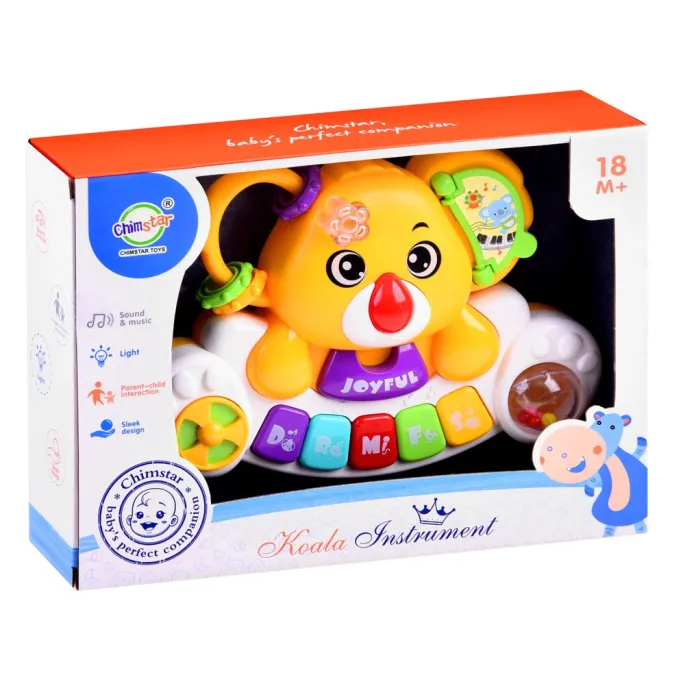 dziecięce pianinko organki na spacer lub w podróży, widok z boku