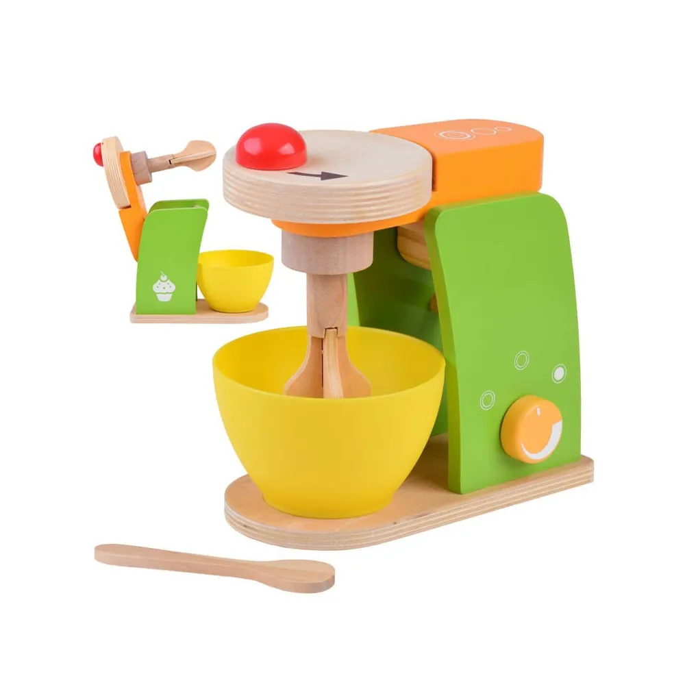 drewniany mikser kuchenny dla dzieci w kolorowej wersji
