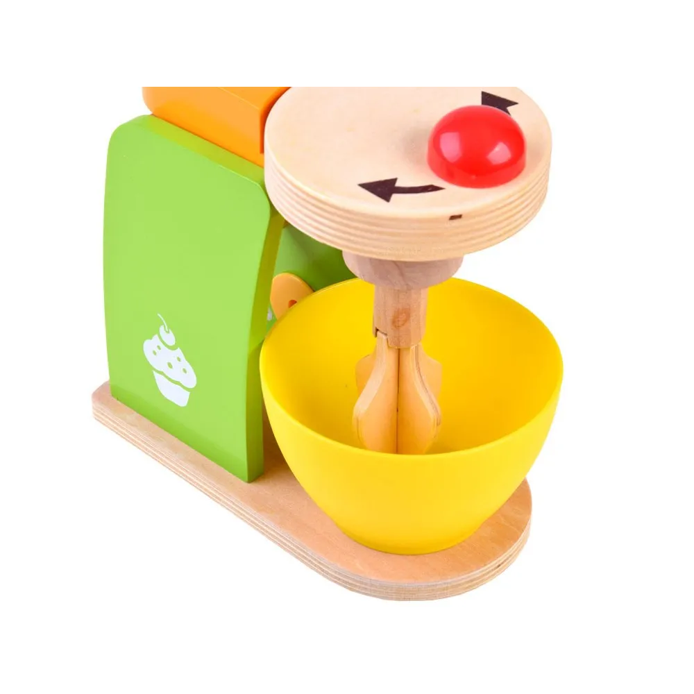 komplet zabawek kuchennych przedstawiony na białym tle