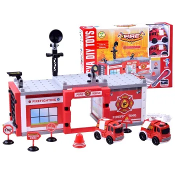 Zestaw konstrukcyjnych klocków STRAŻ POLICJA dla dzieci