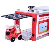 Elementy zestawu: śrubokręt, znaki drogowe i klocki