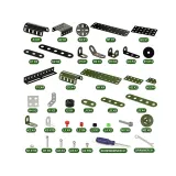 zbliżenie na detal kół i śrubek w modelu