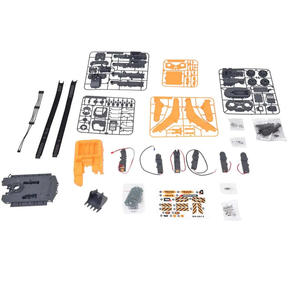 zbliżenie na elementy zestawu koparki do samodzielnego montażu