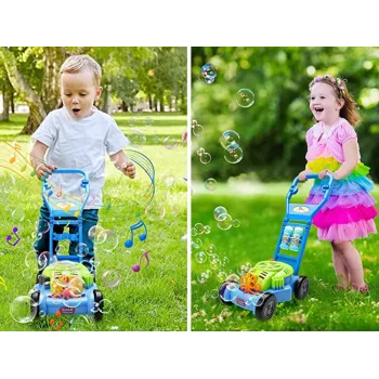 Opakowanie kartonowe z zabawą kosiarką do baniek