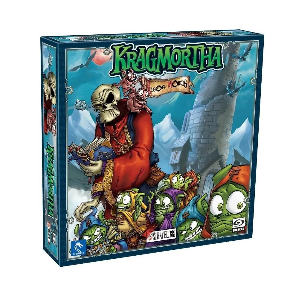 Pudełko gry planszowej Kragmortha GALAKTA z kolorową grafiką i elementami zestawu