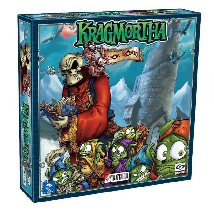 Pudełko gry planszowej Kragmortha GALAKTA z kolorową grafiką i elementami zestawu