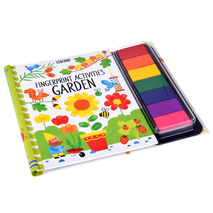 ilustracje przedstawiające ogrodowe motywy do malowania