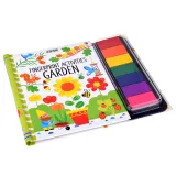 ilustracje przedstawiające ogrodowe motywy do malowania