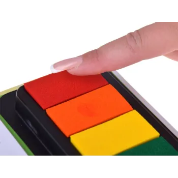 strona z instrukcjami oraz farbą do odbijania palców