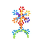 Klocki kreatywne ułożone w geometryczny wzór