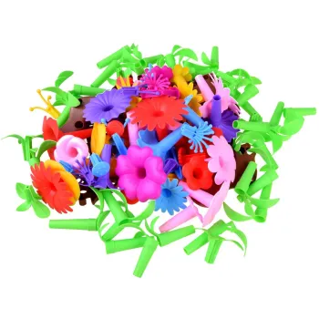 Kreatywne Klocki Rabatka kwiatki 104ele ZA4204