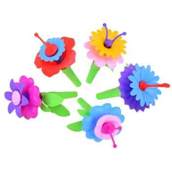 estetyczne kolorowe pudełko z klockami rabatka kwiatki