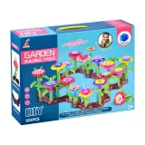 detal wytrzymałego plastiku w klockach rabatka kwiatki