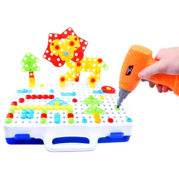 Kreatywny zestaw klocki 237 ele. wkrętarka ZA3969