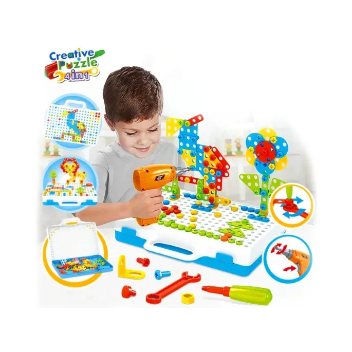 podstawa zestawu z widocznymi otworami do mocowania części