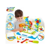 podstawa zestawu z widocznymi otworami do mocowania części